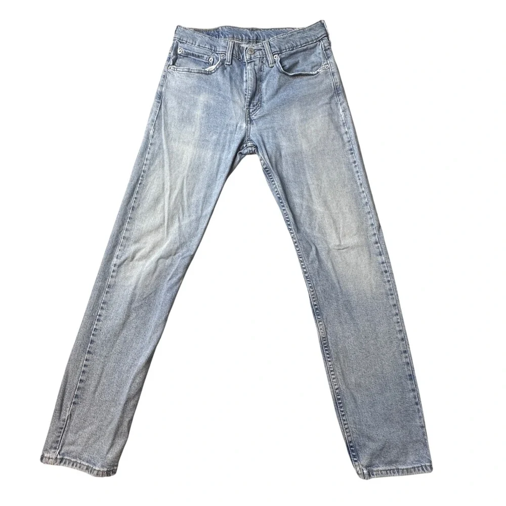 Levi's 502 Jeans Mens 31x32 (30x28) Light Wash Taper Tapered‎ Fit Stretch Denim